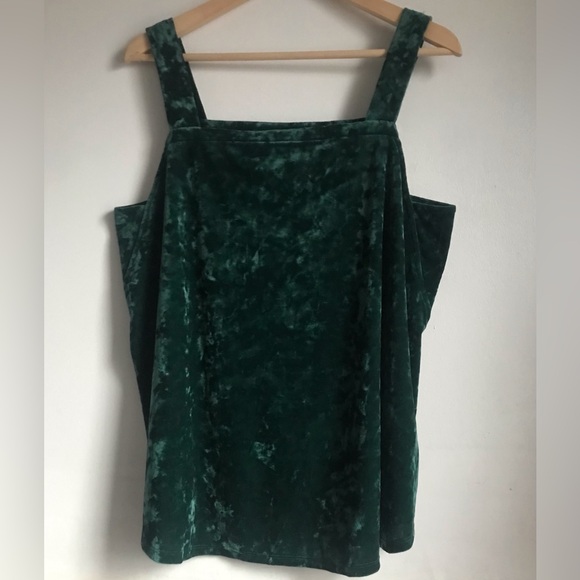 J JILL Emerald Green Velvet Tank Top - Picture 4 of 7
